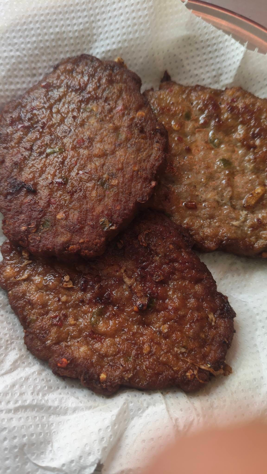Freshly fried Behari kebabs